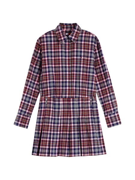 Rochie mini Tommy Hilfiger în carouri cu imagine albastru