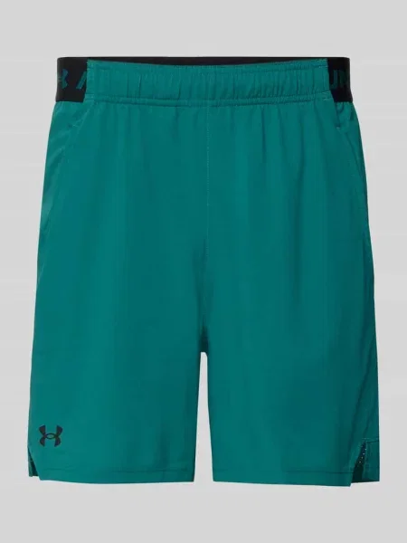 Szorty o kroju straight fit z nadrukiem z logo model ‘Vanish’ Under Armour zielone