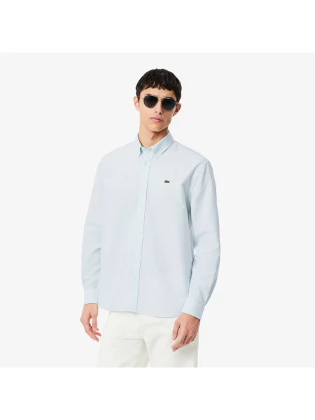 Lacoste Koszula Oxford Regular Fit niebieski