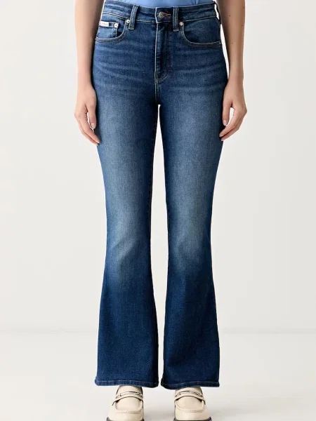 Calvin Klein Jeans blugi flared pentru femei albastru