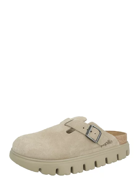 Papuci Birkenstock chunky cu strasuri gri