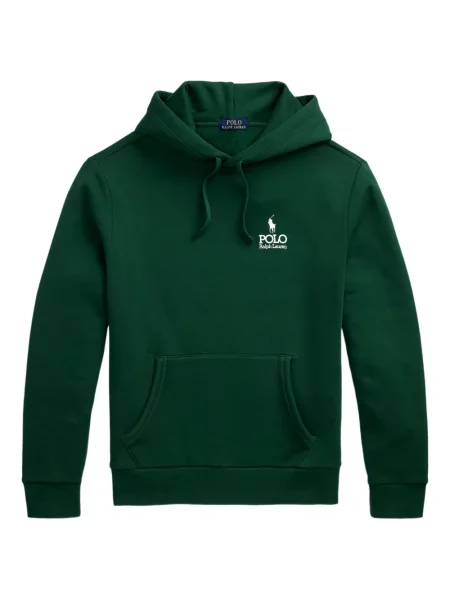 Ριγέ polo Polo Ralph Lauren με κουκούλα με αυτόγραφο λευκό