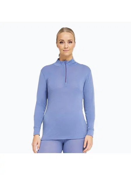 Bluză termoactivă pentru femei Dovre Wool Zip blue albastru
