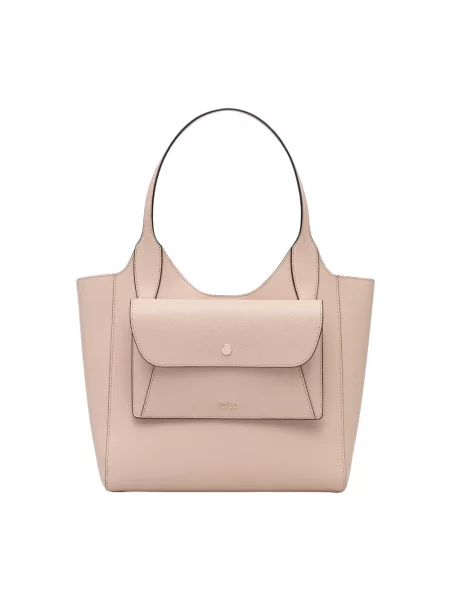 Shopperka Furla skórzana różowa