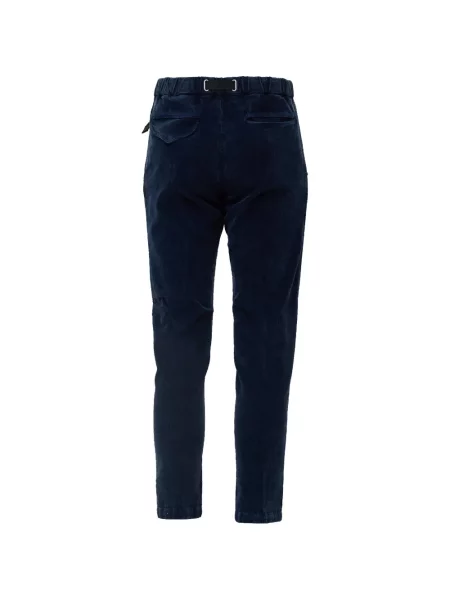 Cu centură pantaloni White Sand de catifea cord alb