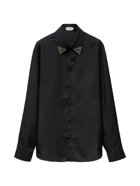 Cămașă Versace de mătase negru