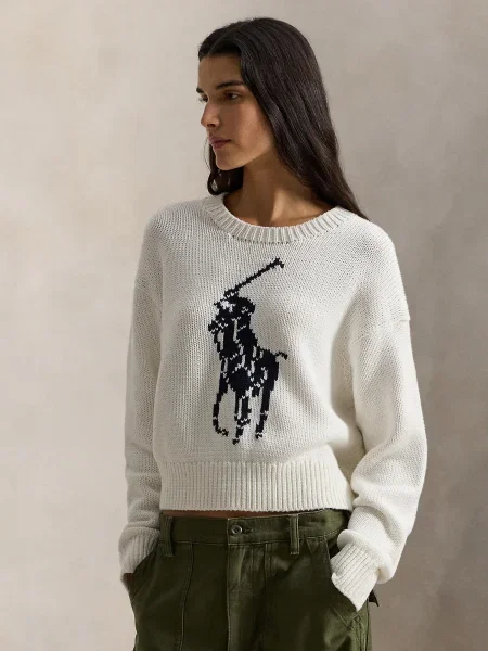 Polo Ralph Lauren Pulover bleumarin alb