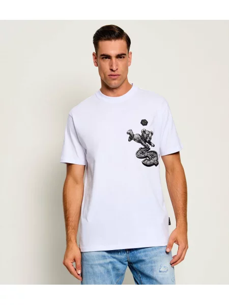 Philipp Plein Tricou Teddy Dollar alb