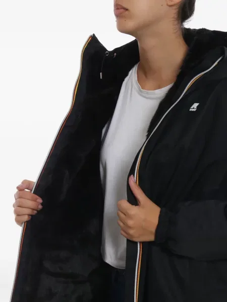 Geacă parka K-way cu glugă negru