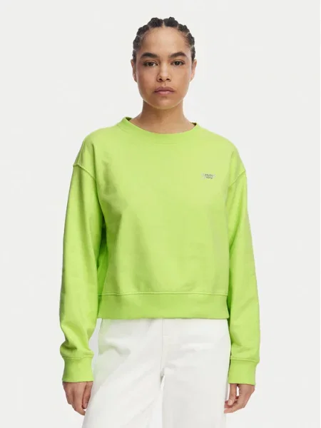 Tommy Jeans dukserica ženska od pamuka zelena