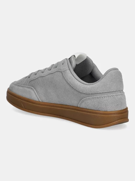 Semišové tenisky Tommy Hilfiger TH HERITAGE COURT SNEAKER SUEDE šedá