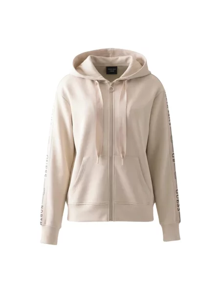 Bluza rozpinana Guess z logo beżowa