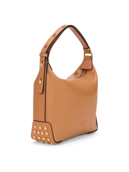 Torebka Tod's skórzana w grochy brązowa