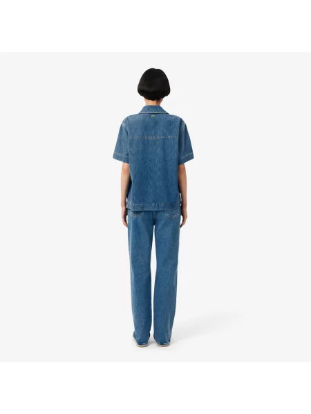 Lacoste джинси Straight Cut блакитні