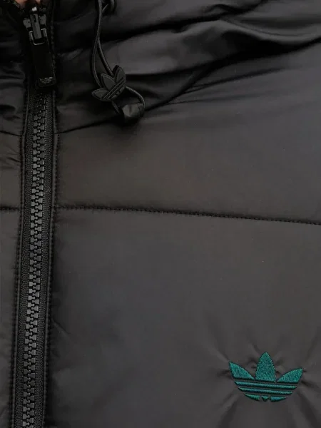 Pantaloni Adidas cu glugă cu dungi alergare negru