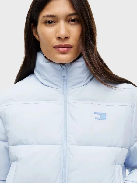 Укорочена джинсова куртка Tommy Jeans блакитна