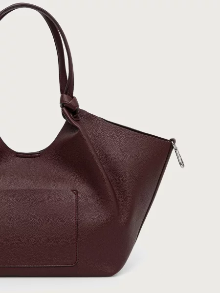 DKNY torebka shopper z imitacji skóry PAULA fioletowa