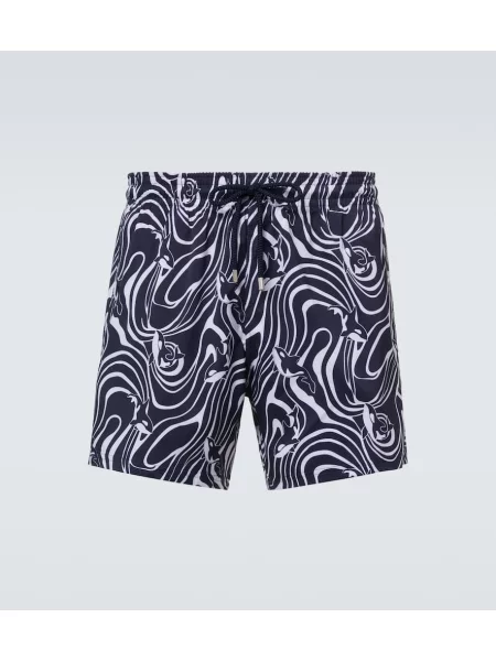 Spodní díl plavek Vilebrequin s potiskem modrý