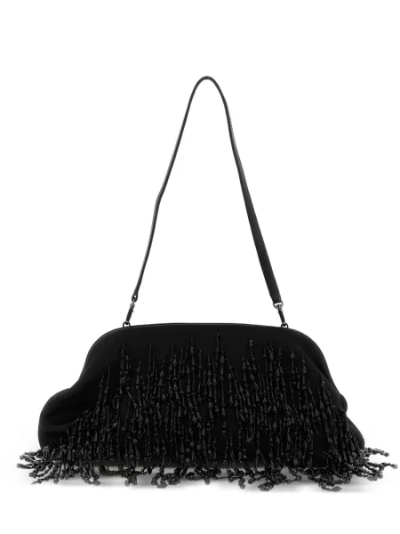 Kopertówka Alberta Ferretti z frędzli czarna