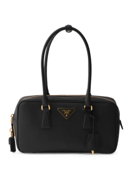 Top Prada din piele negru