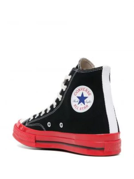 Tenisky Comme Des Garçons Play X Converse se srdcovým vzorem černé