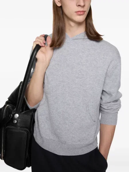 Pletena majica s kapuljačom Acne Studios siva