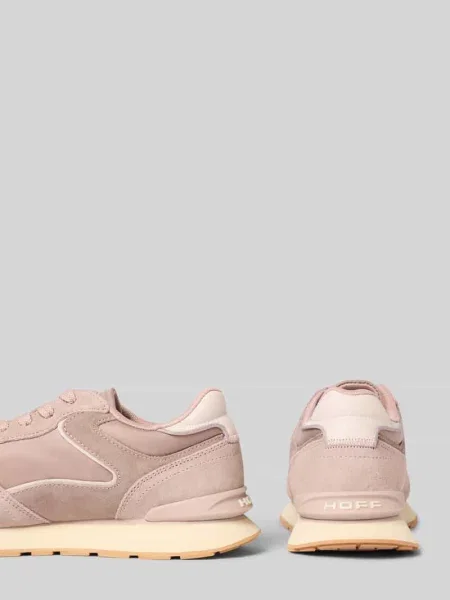 Sneakersy z mieszanki skóry z detalem z logo model City' Hoff różowe