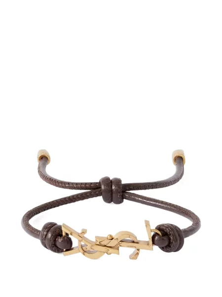 Brăţară Saint Laurent din piele cu autograf