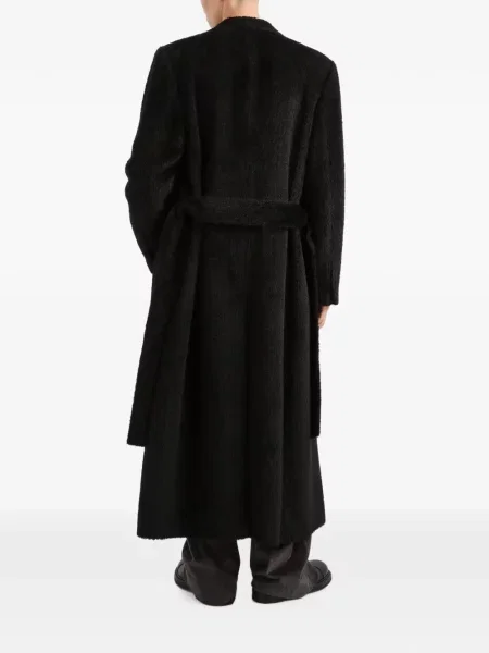 Двуредно палто Dolce & Gabbana черно