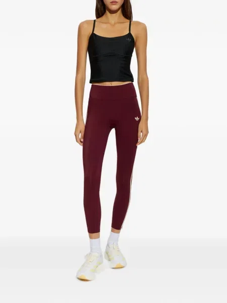 Pantaloni scurți Adidas cu broderie alergare în carouri roșu