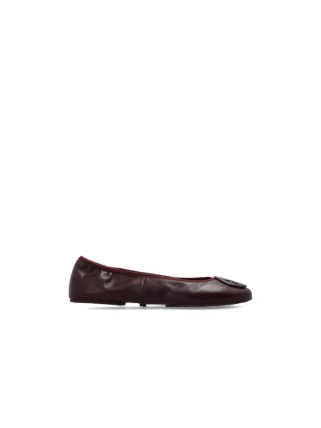 Balerinki Tory Burch skórzane czerwone