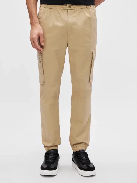 Calvin Klein Jeans Cargo hlače cappuccino