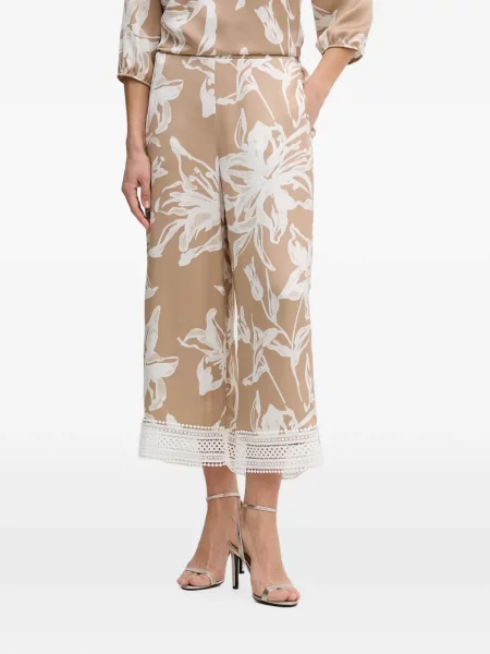 Pantaloni Joseph Ribkoff cu model floral cu imagine din dantelă