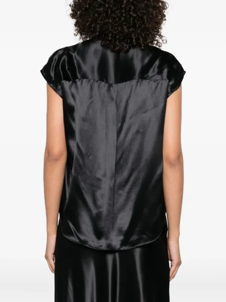 Bluză Alberta Ferretti din satin negru