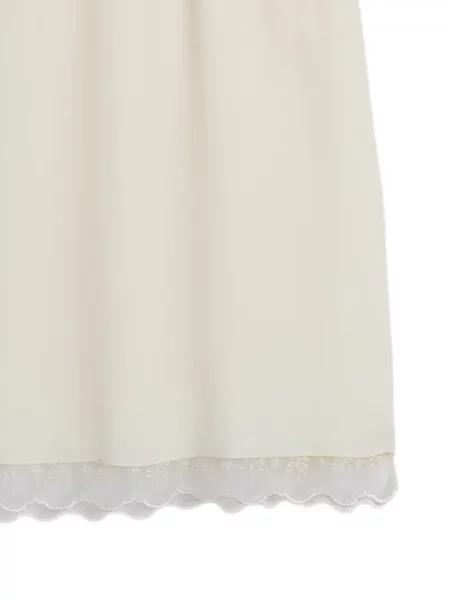 Fustă midi Simone Rocha din dantelă alb