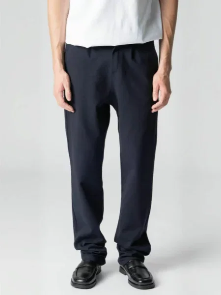 TEESHOPPEN Pantaloni Wide bleumarin