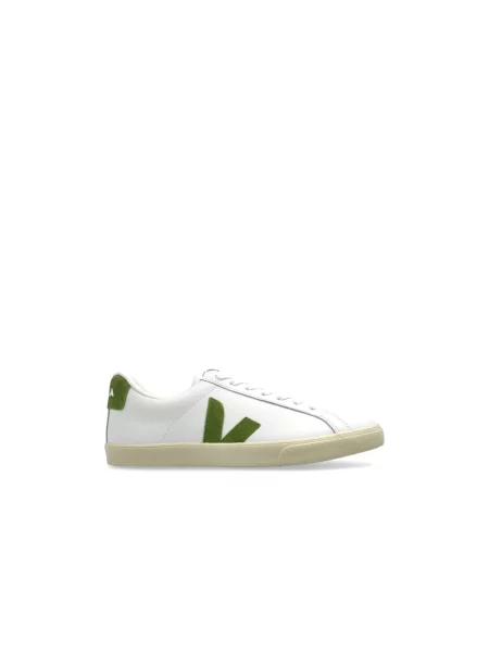 Sneakersy Veja Esplar zamszowe z logo białe
