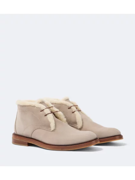 Ghete desert Manolo Blahnik din piele bej