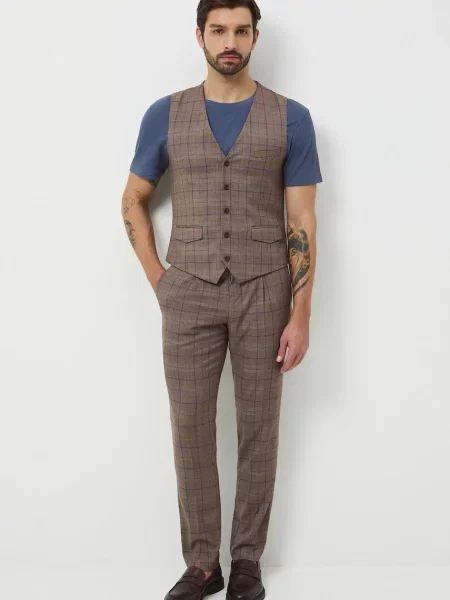 Kalhoty Medicine přiléhavé hnědá