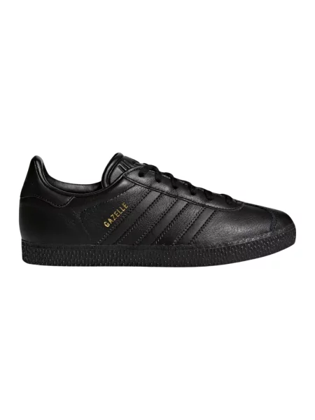 Sneakersy Adidas sznurowane skórzane czarne