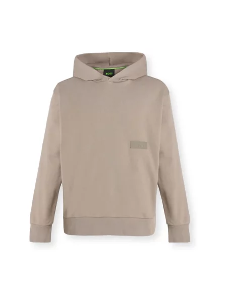 Bluza z kapturem Boss beżowa