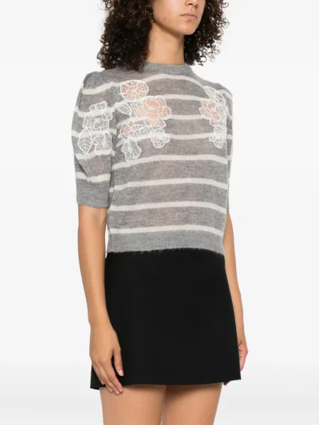 Pulover Twinset cu dungi gri