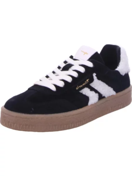 Sneakersy Tamaris sznurowane koronkowe casual czarne