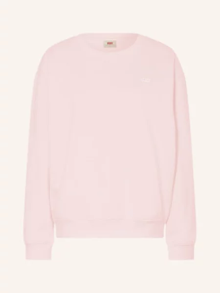 Bluza z prążkowanymi wykończeniami Levi's różowa