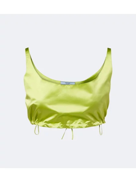 Top Prada de mătase verde
