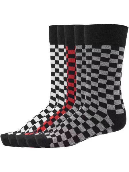 Șosete Urban Classics în carouri negru