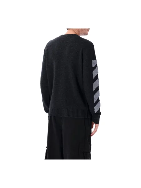 Dzianinowy sweter Off-white biały