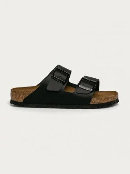 Birkenstock Bőr papucs Arizona fekete