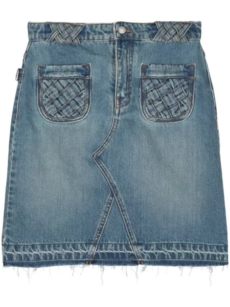 Fustă din denim Zadig&voltaire până la genunchi albastru