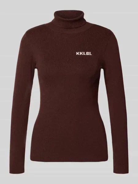 Sweter z golfem o kroju slim fit z dodatkiem wełny Karo Kauer